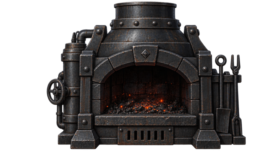 A cooled furnace after a Burnout